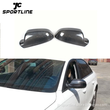 Carbon Fiber Door Side Mirror Cover Compatible with Audi A4 B9 (2013-UP)